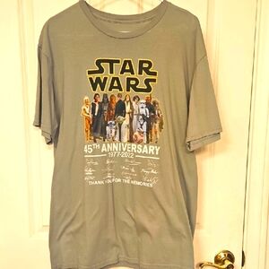 Star Wars 45th Anniversary Gray T-Shirt Size XL. EUC.